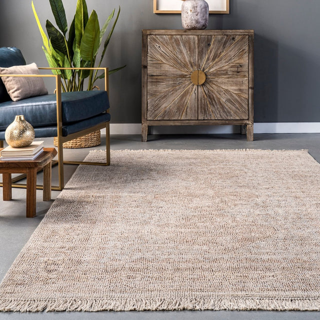 Nuloom Rosia Persian Nro3486A Khaki Rug.