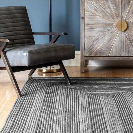 Nuloom Rowan Texture Nro2034B Charcoal Rug.