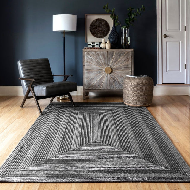 Nuloom Rowan Texture Nro2034B Charcoal Rug.