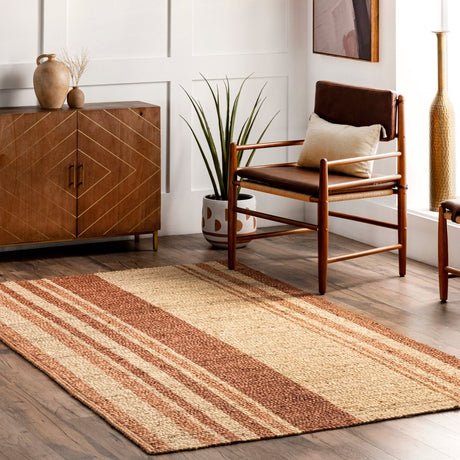 Nuloom Rubi Stripes Nru3432A Brown Rug.