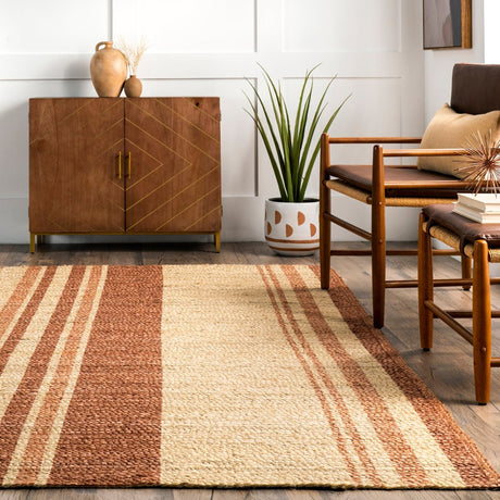 Nuloom Rubi Stripes Nru3432A Brown Rug.