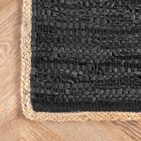 Nuloom Sabby Leather Nsa3290A Black Rug.