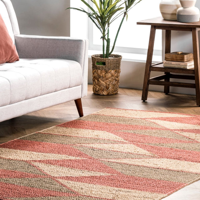 Nuloom Solange Stripes Nso3475A Rust Rug.