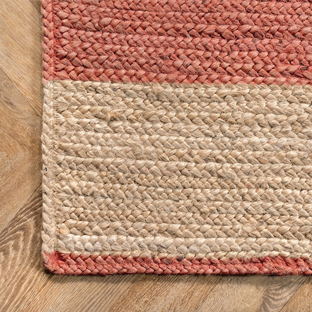 Nuloom Solange Stripes Nso3475A Rust Rug.