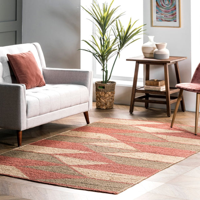 Nuloom Solange Stripes Nso3475A Rust Rug.