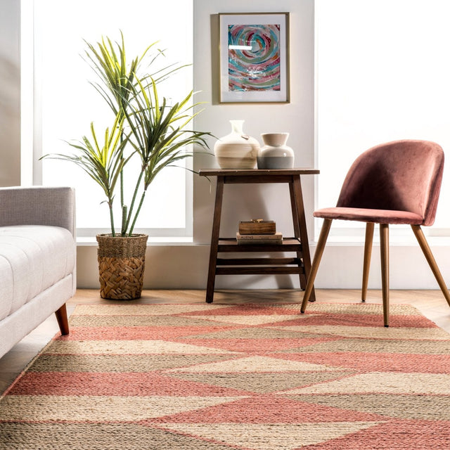 Nuloom Solange Stripes Nso3475A Rust Rug.