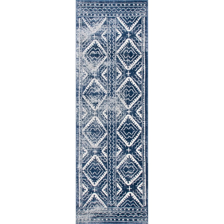 Nuloom Spencer Aztec Trellis Nsp3240A Blue Rug.