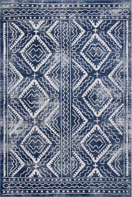 Nuloom Spencer Aztec Trellis Nsp3240A Blue Rug.