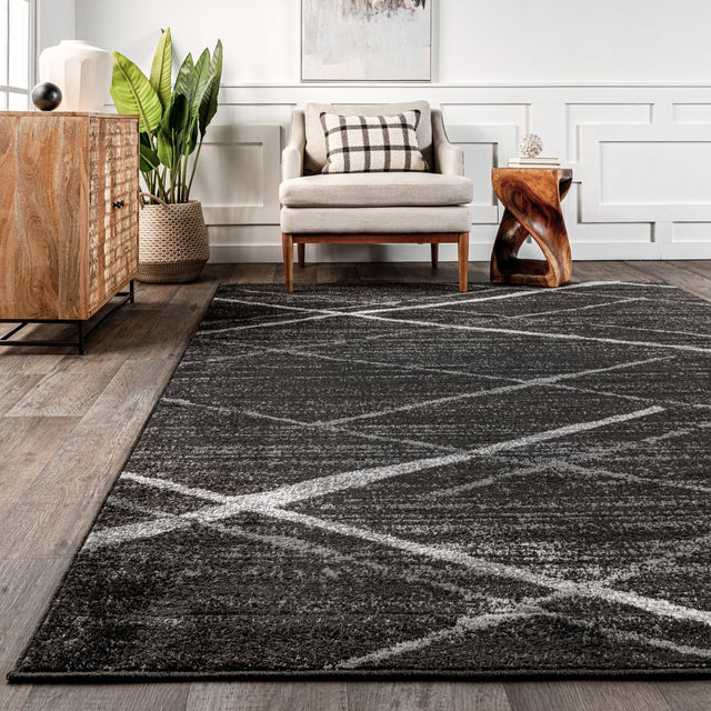 Nuloom Thigpen Contemporary Nth1498C Dark Gray Rug.