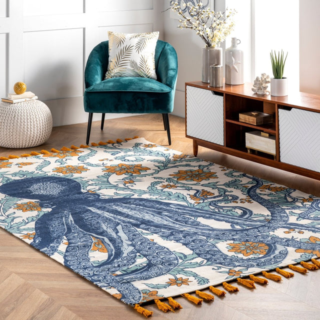 Nuloom Thomas Paul Octopus Nth3534B Multi Rug.