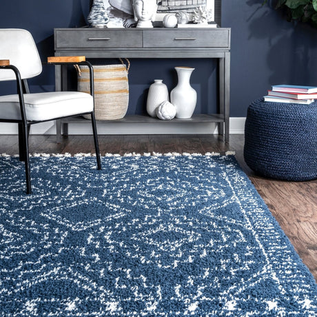 Nuloom Vasiliki Moroccan Nva1836A Blue Rug.