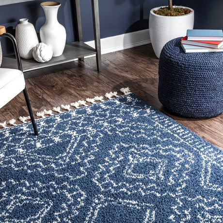 Nuloom Vasiliki Moroccan Nva1836A Blue Rug.