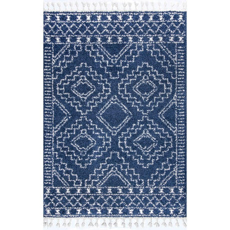 Nuloom Vasiliki Moroccan Nva1836A Blue Rug.