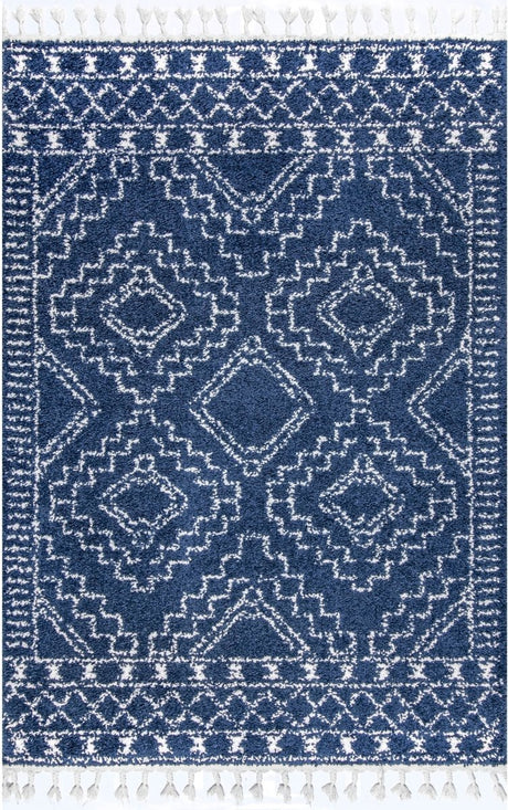 Nuloom Vasiliki Moroccan Nva1836A Blue Rug.