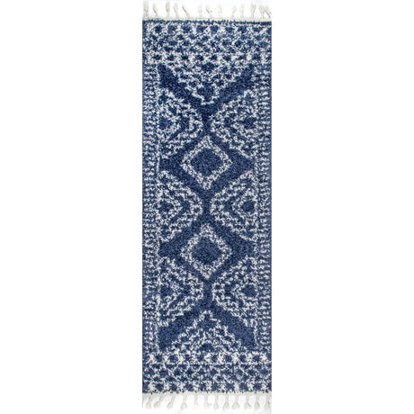 Nuloom Vasiliki Moroccan Nva1836A Blue Rug.