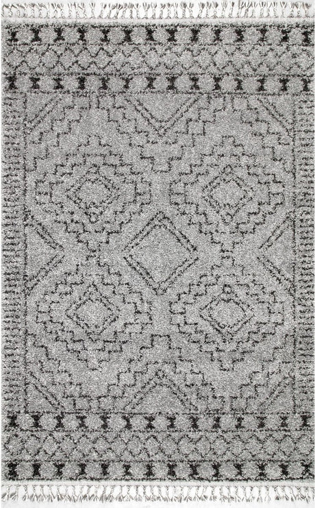 Nuloom Vasiliki Moroccan Nva1836C Gray Rug.