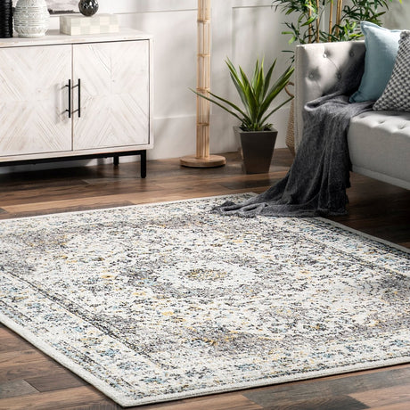 Nuloom Verona Persian Rzbd07B Gray Rug.