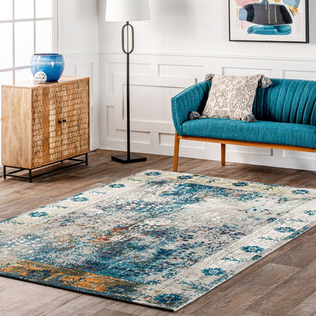 Nuloom Vintage Dotty Nvi1586A Blue Rug.