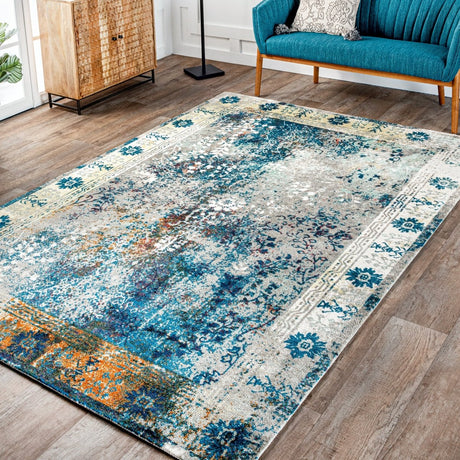 Nuloom Vintage Dotty Nvi1586A Blue Rug.