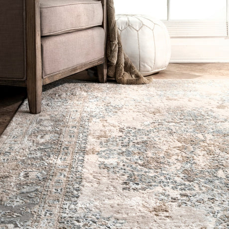 Nuloom Vintage Jodee Nvi1597B Silver Rug.