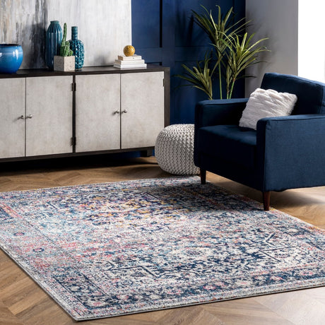 Nuloom Vintage Lilah Nvi3138A Blue Rug.