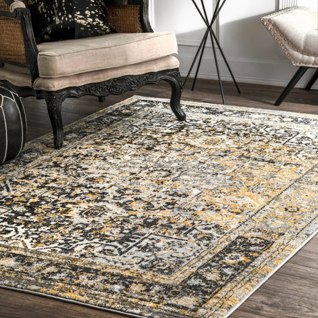 Nuloom Vintage Lilah Nvi3138B Gold Rug.