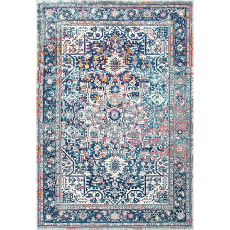 Nuloom Vintage Lilah Rzbd38A Blue Rug.