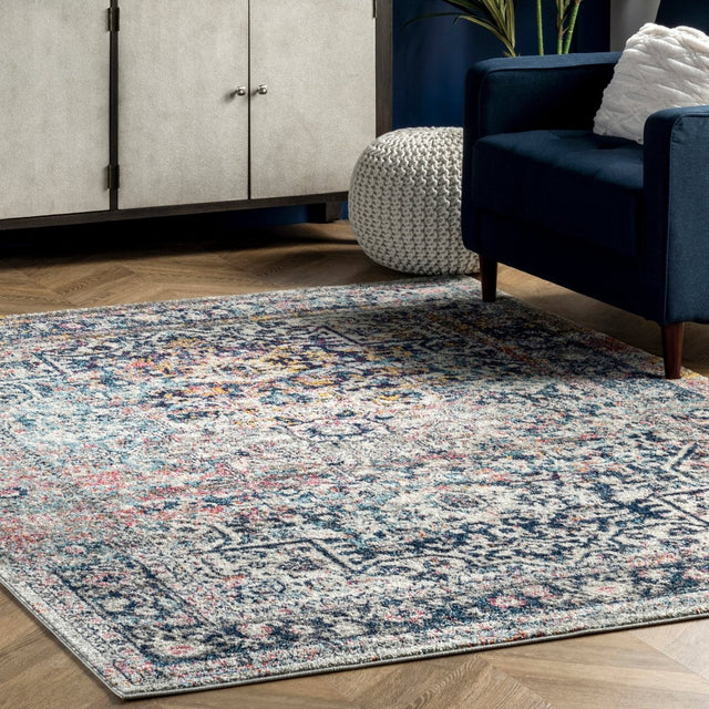 Nuloom Vintage Lilah Rzbd38A Blue Rug.