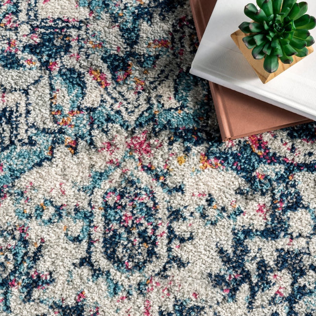 Nuloom Vintage Lilah Rzbd38A Blue Rug.