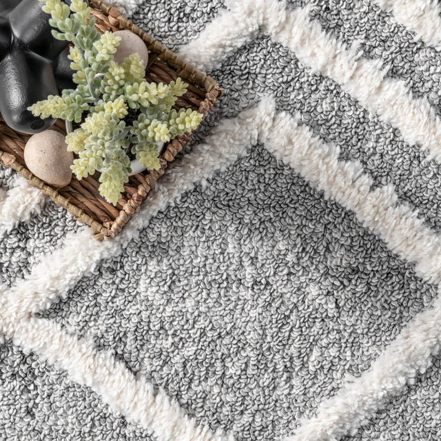 Nuloom Wylde Moroccan Nwy2945A Gray Rug.