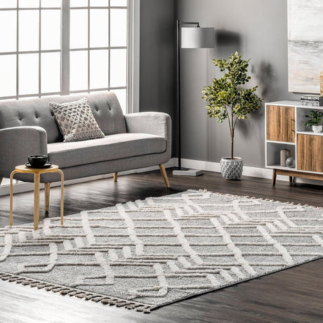 Nuloom Wylde Moroccan Nwy2945A Gray Rug.