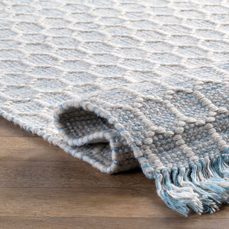 Nuloom Wylie Honeycomb Rug Nwy1375A Baby Blue Rug.