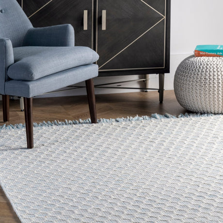 Nuloom Wylie Honeycomb Rug Nwy1375A Baby Blue Rug.