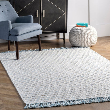 Nuloom Wylie Honeycomb Rug Nwy1375A Baby Blue Rug.