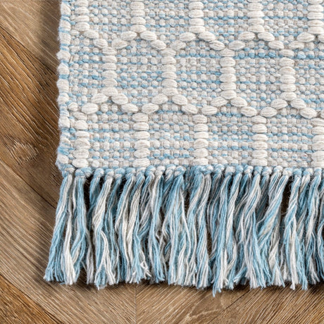 Nuloom Wylie Honeycomb Rug Nwy1375A Baby Blue Rug.