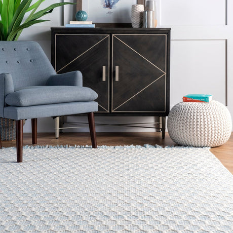 Nuloom Wylie Honeycomb Rug Nwy1375A Baby Blue Rug.