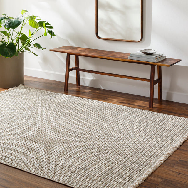 Surya New Delhi Nwh-2303 Ash, Light Grey, Sterling Grey, Metallic - Silver Rug.