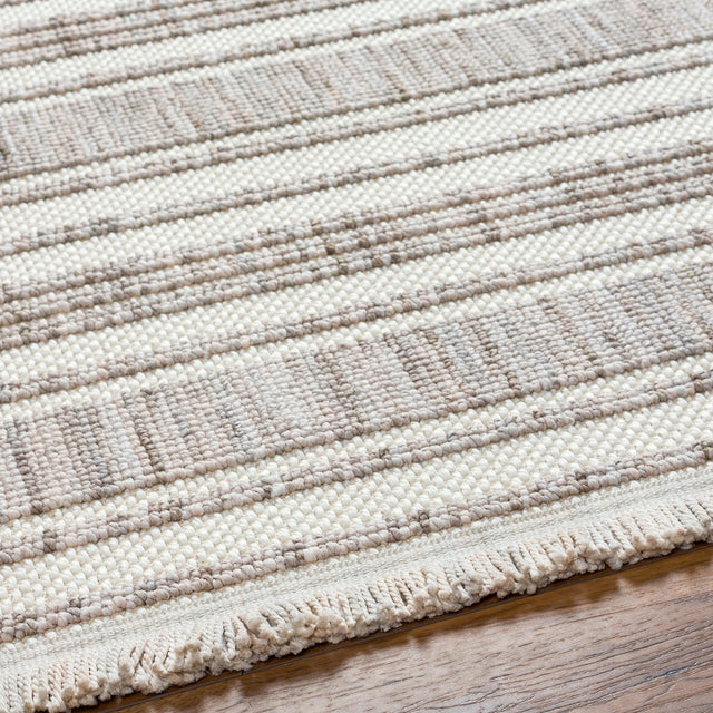 Surya New Delhi Nwh-2304 Light Grey, Ash, Slate Grey Taupe, Metallic - Silver Rug.