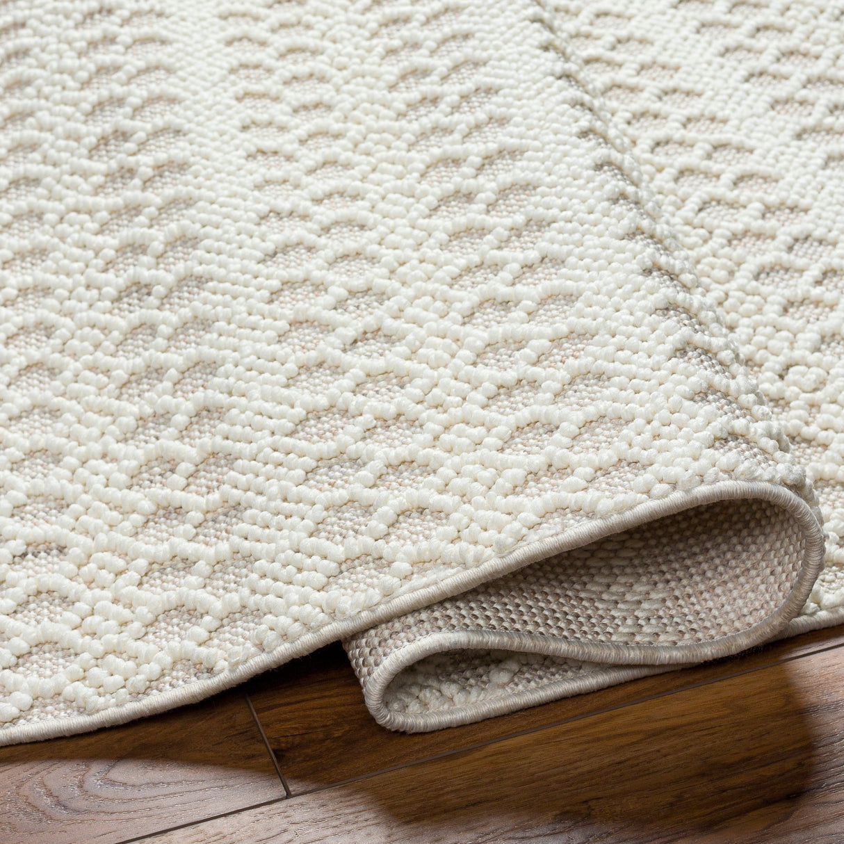 Surya New Delhi Nwh-2308 Light Silver, Light Grey, Off-White Rug.