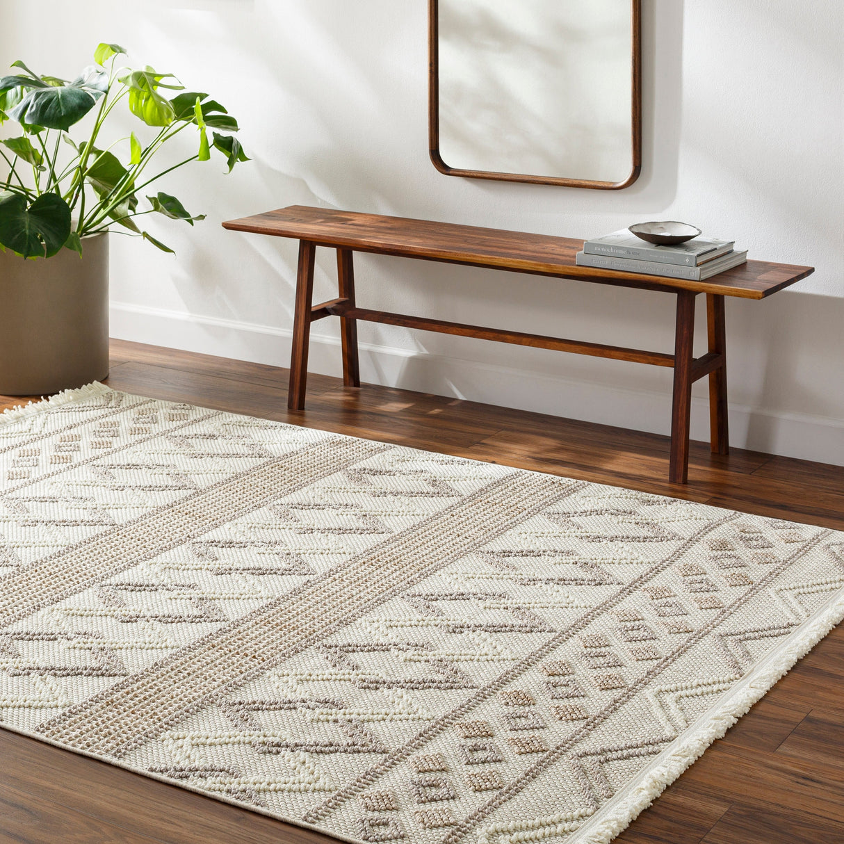 Surya New Delhi Nwh-2309 Light Grey, Ash, Sterling Grey Rug.