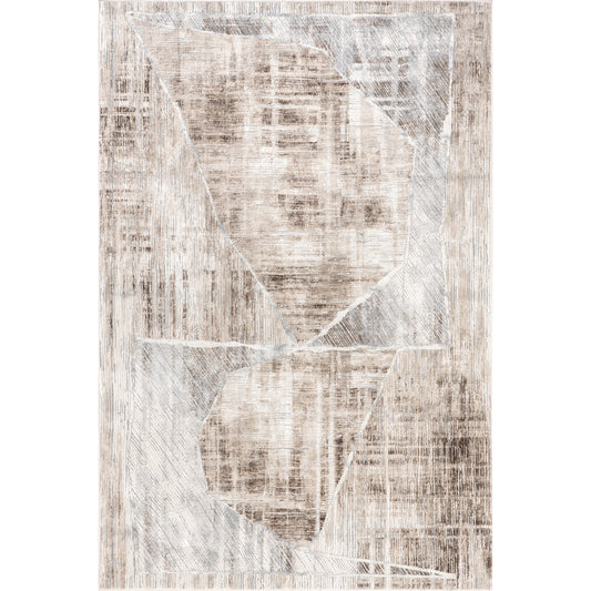 Nuloom Karly Distressed Geometric Bdon01A Beige Area Rug