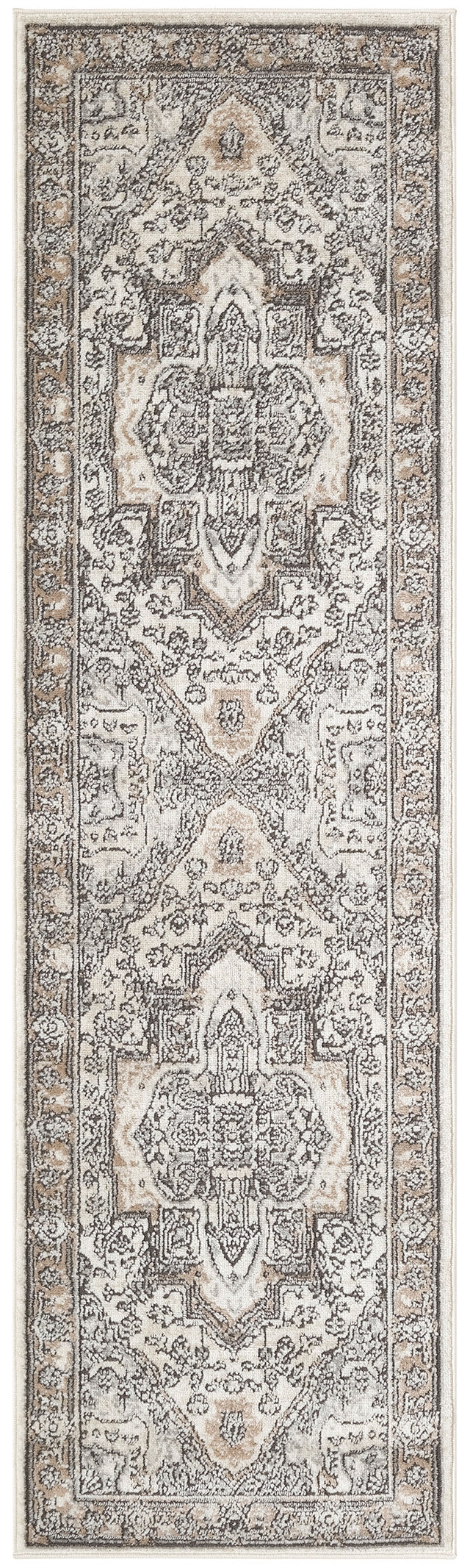 Nourison Quarry QUA18 Machine Made Ivory, Grey, Taupe Rug