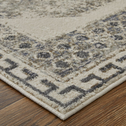 Feizy Kano 86439Ljf Ivory/Taupe/Gray Area Rug