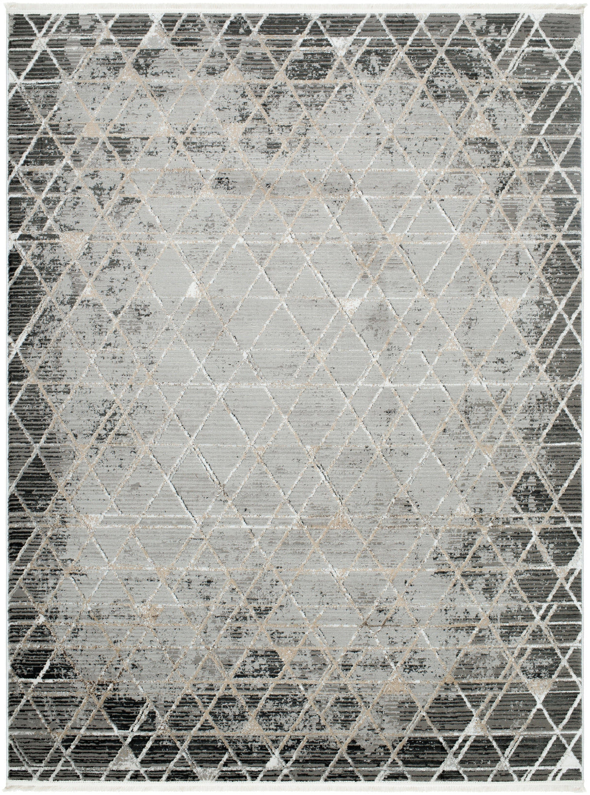 Surya Obsession Obn-2301 Charcoal, Black, Cream, Brown, Light Brown, Light Gray Rug.