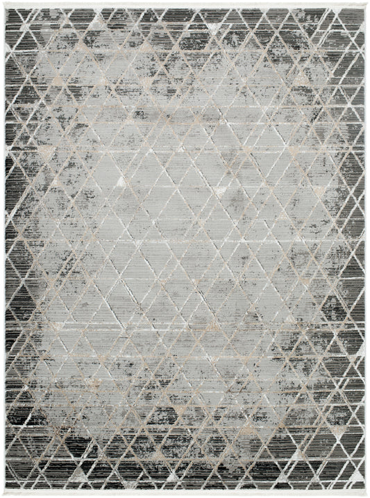 Surya Obsession Obn-2301 Charcoal, Black, Cream, Brown, Light Brown, Light Gray Area Rug