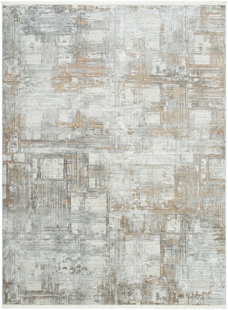 Surya Obsession Obn-2305 Cream, Gray, Light Gray, Light Brown, Charcoal Rug.