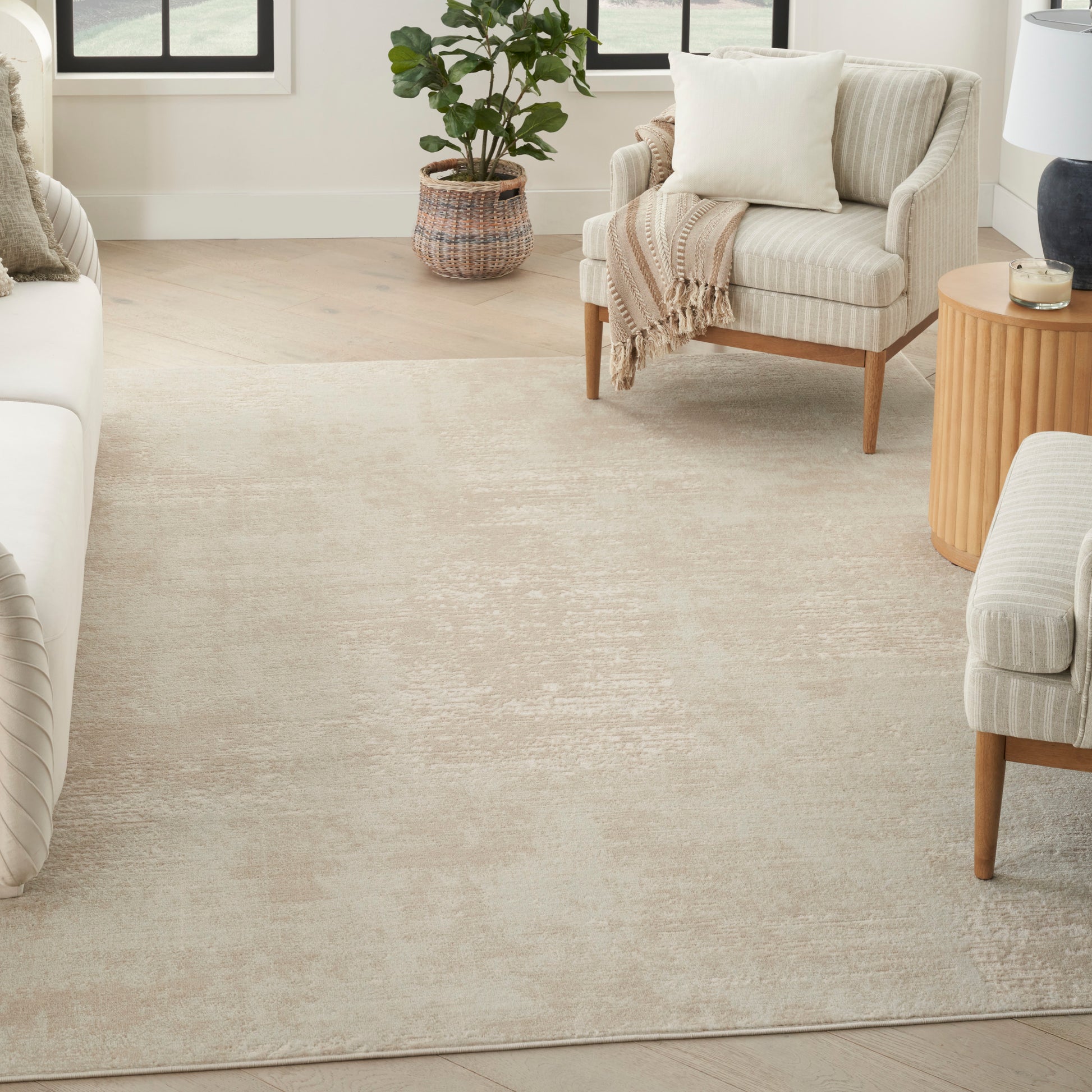 Nourison Serenity Home Srh06 Ivory Area Rug