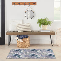 Nourison Nourison Washables Nwb07 Grey Blue Area Rug