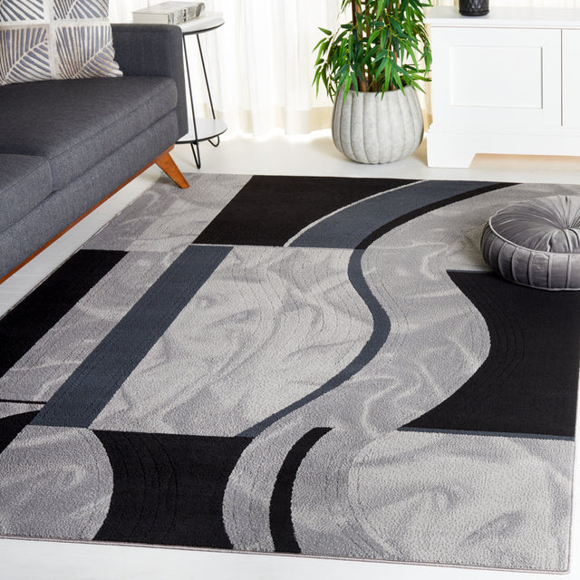 Safavieh Odyssey Ody826A Ivory/Grey Black Rug.