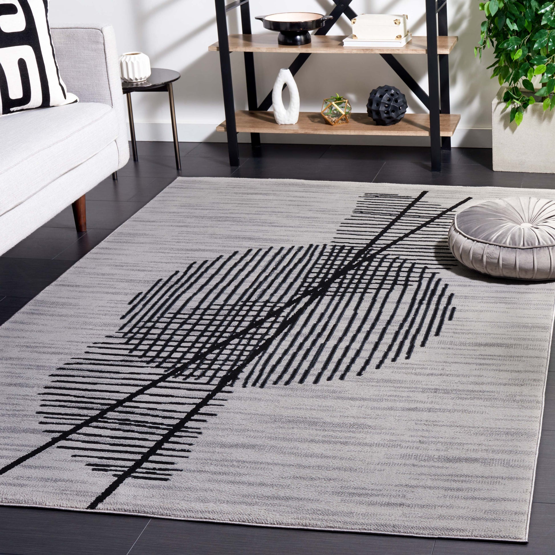 Safavieh Odyssey Ody830F Grey/Black Area Rug